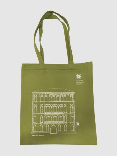 Borsa Tote bag "Palazzo Foscari" by Macro Milano Salvia - "Palazzo Foscari" illustration Tote bag by Macro Milano Sage